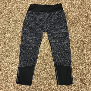 NWT Sam Edelman Moto Capri Leggings Black Gray